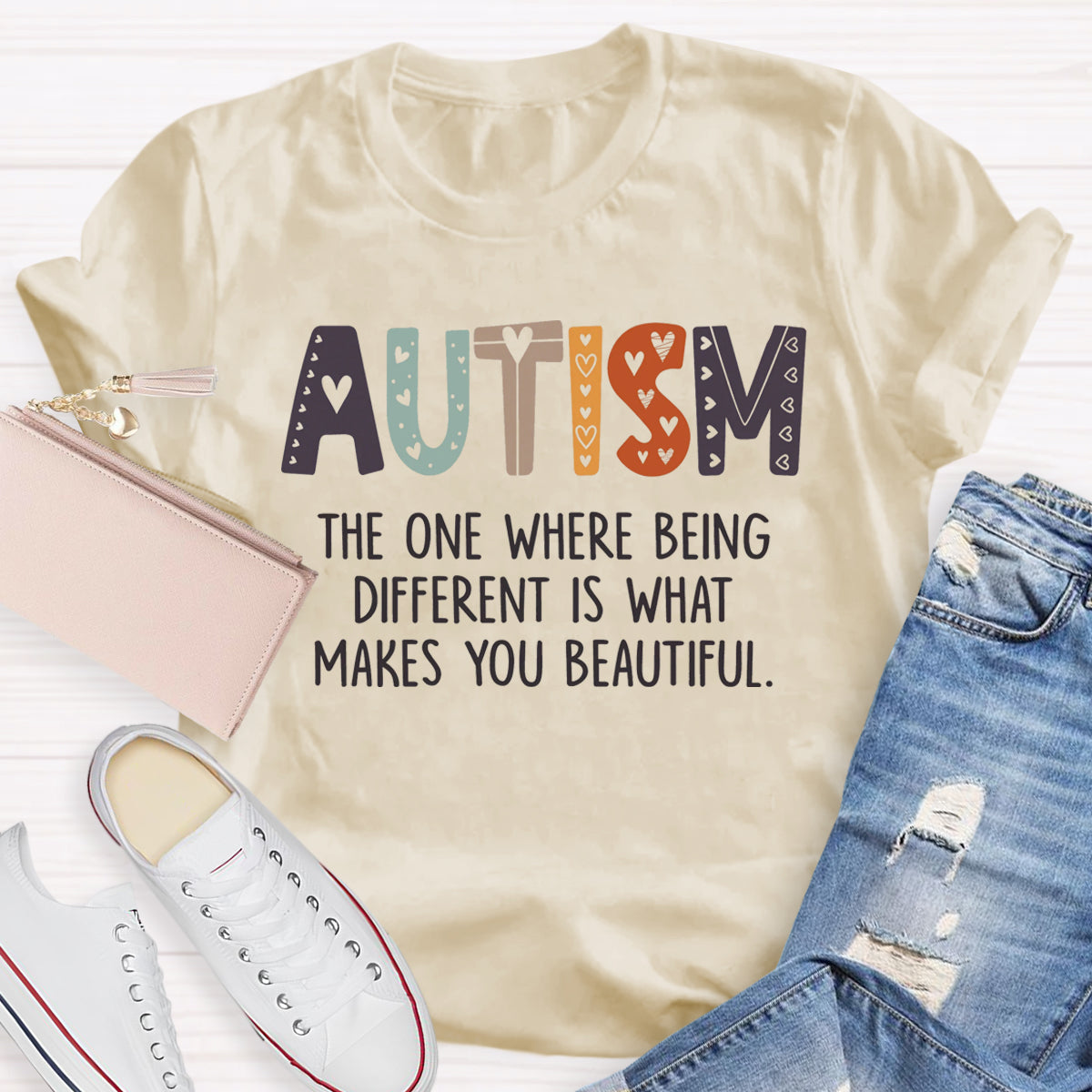 Autism The One Where Being Different Is What Make You Beautiful T-Shirt