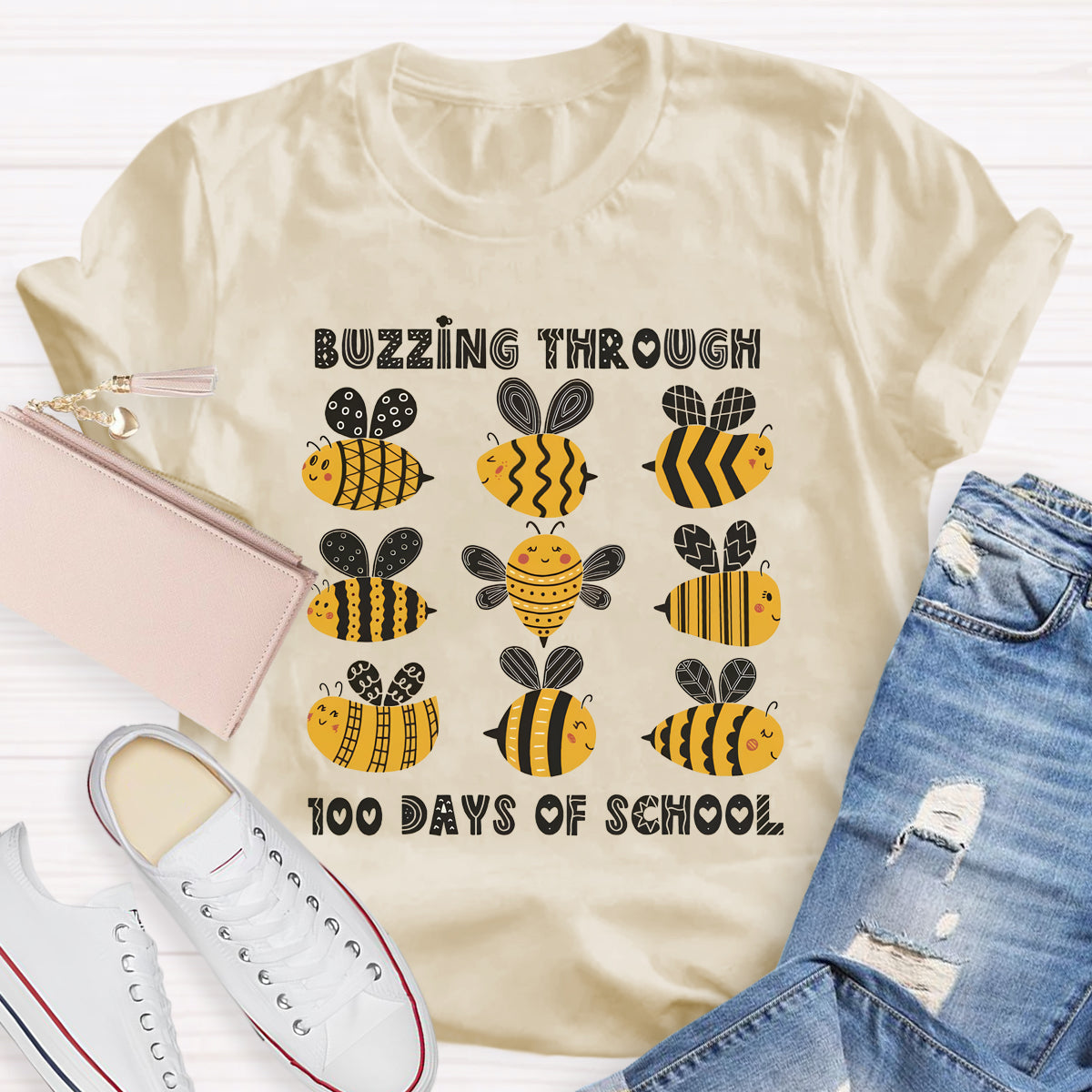 Buzzing Through 100 Days Of School T-Shirt