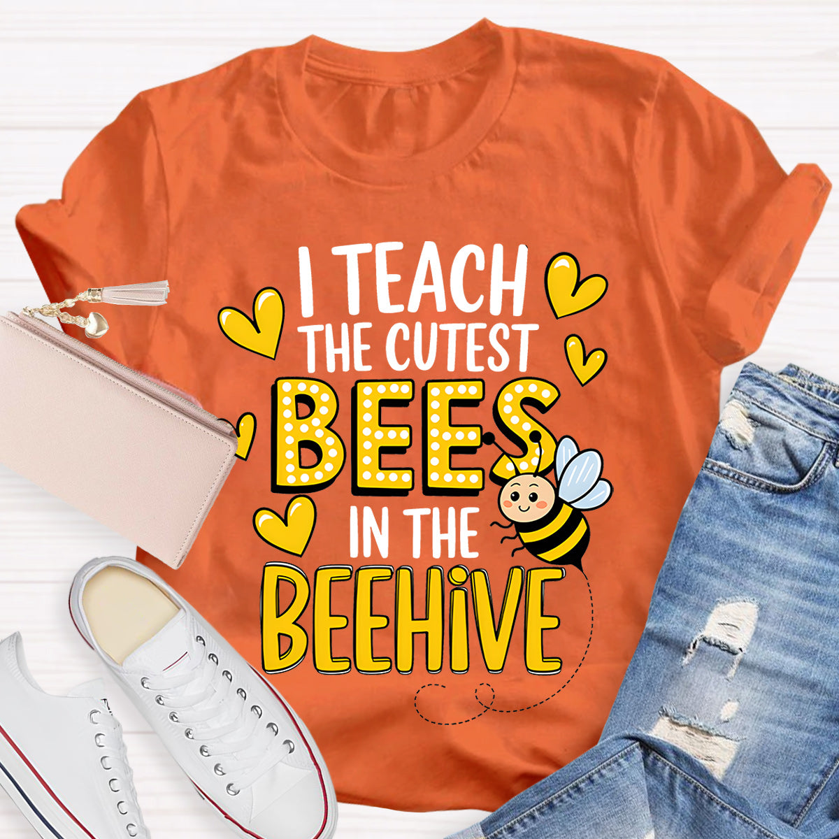 I Teach The Cutest Bees Teacher T-Shirt