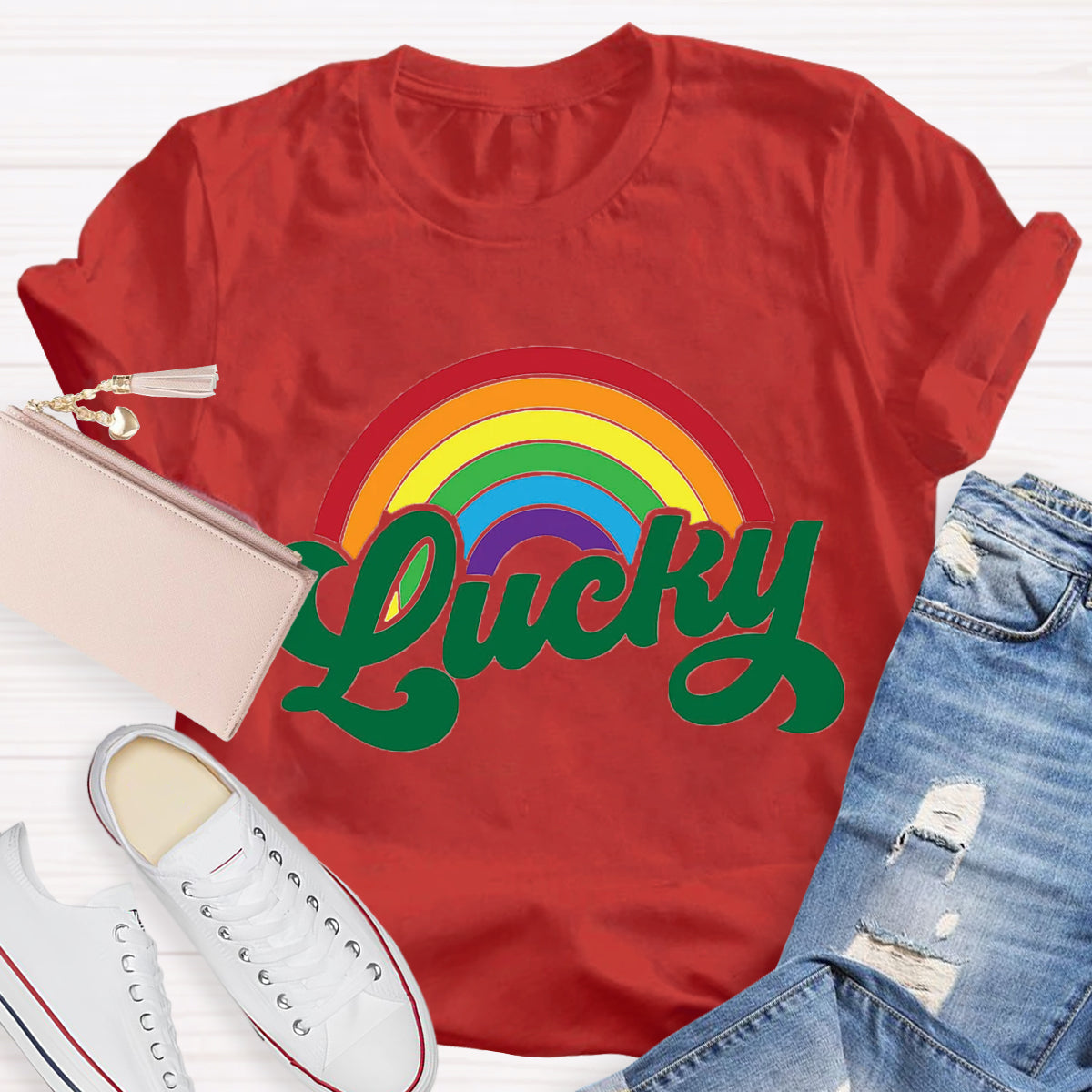 Lucky Rainbow Teacher T-Shirt