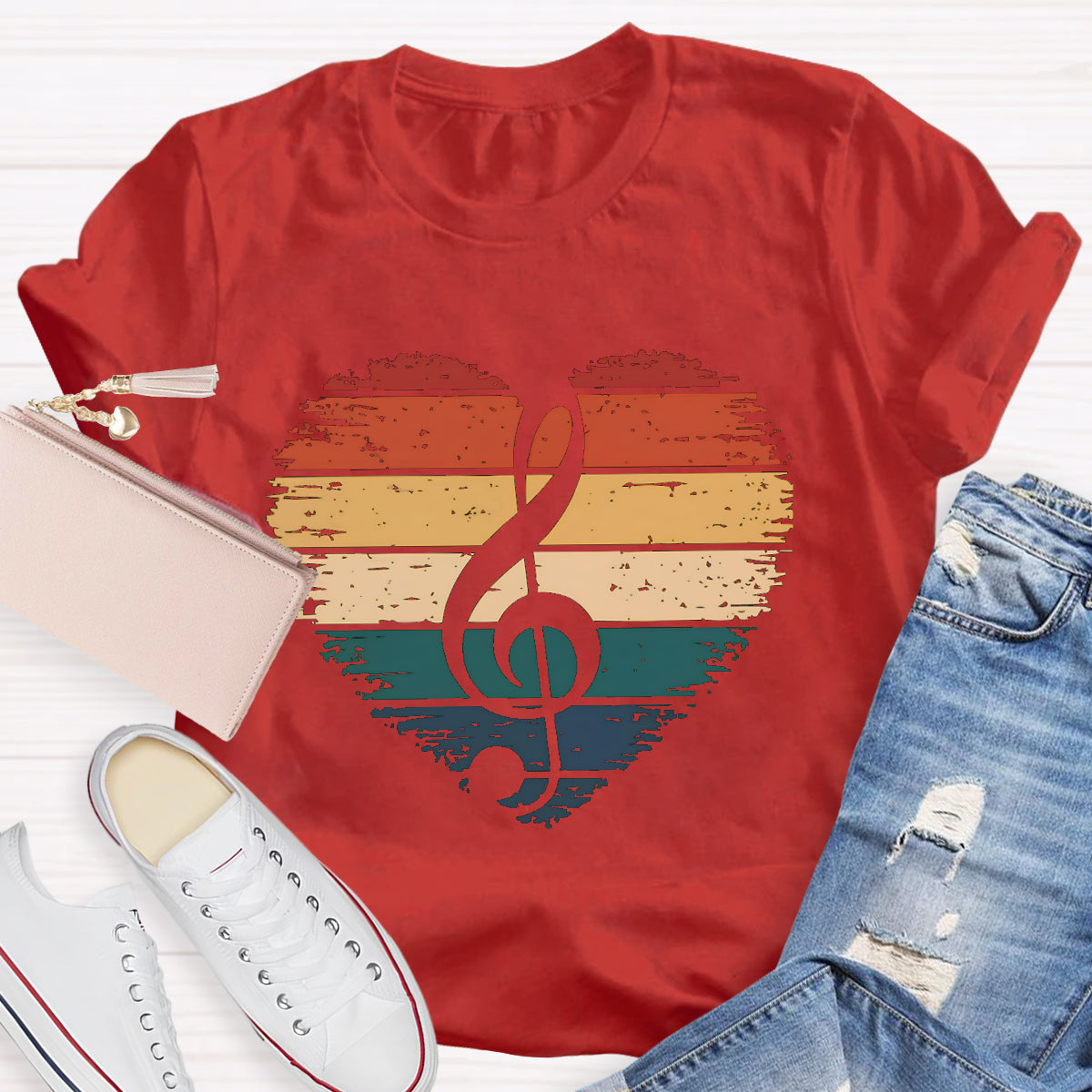 Rainbow Music Teacher T-Shirt