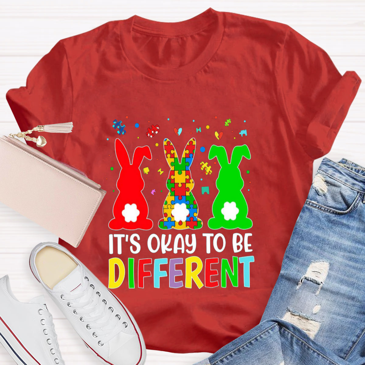 It's Okay To Be Different Bunny Easter T-Shirt