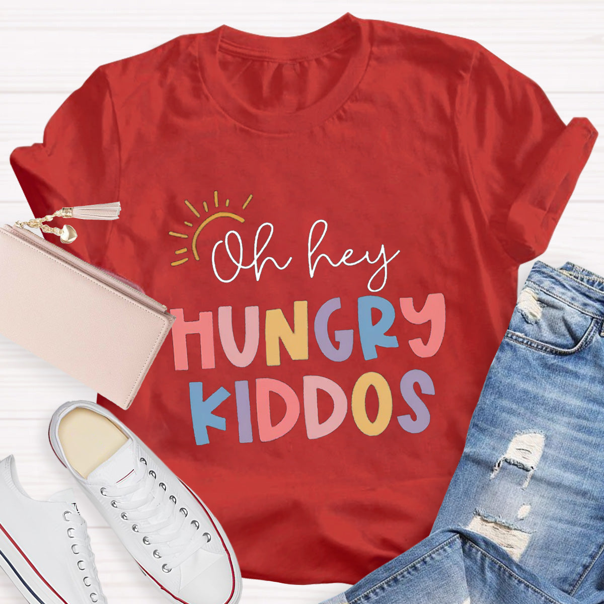Oh Hey Hungry Kiddos Teacher T-Shirt