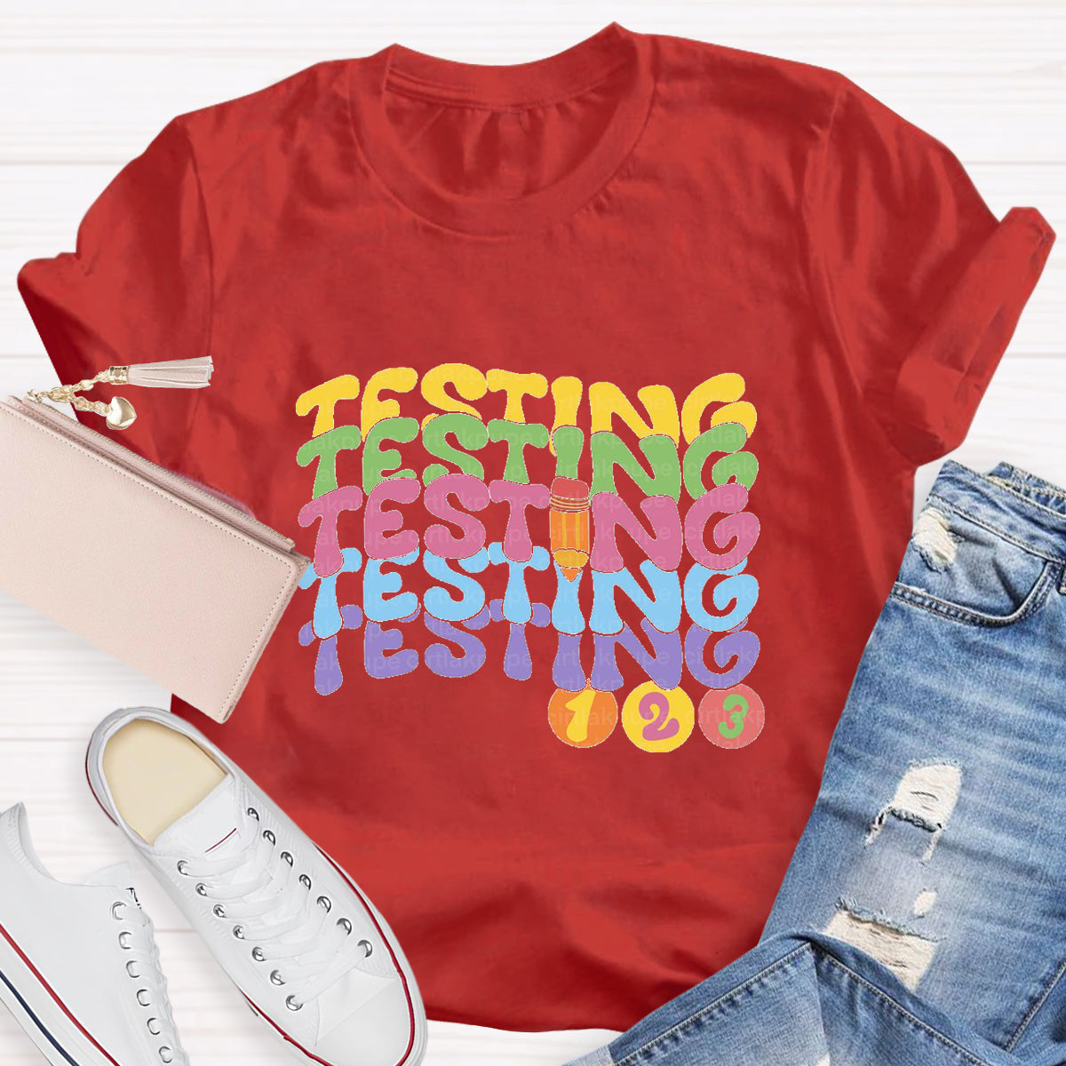 Testing Test Day 123 Teacher T-Shirt