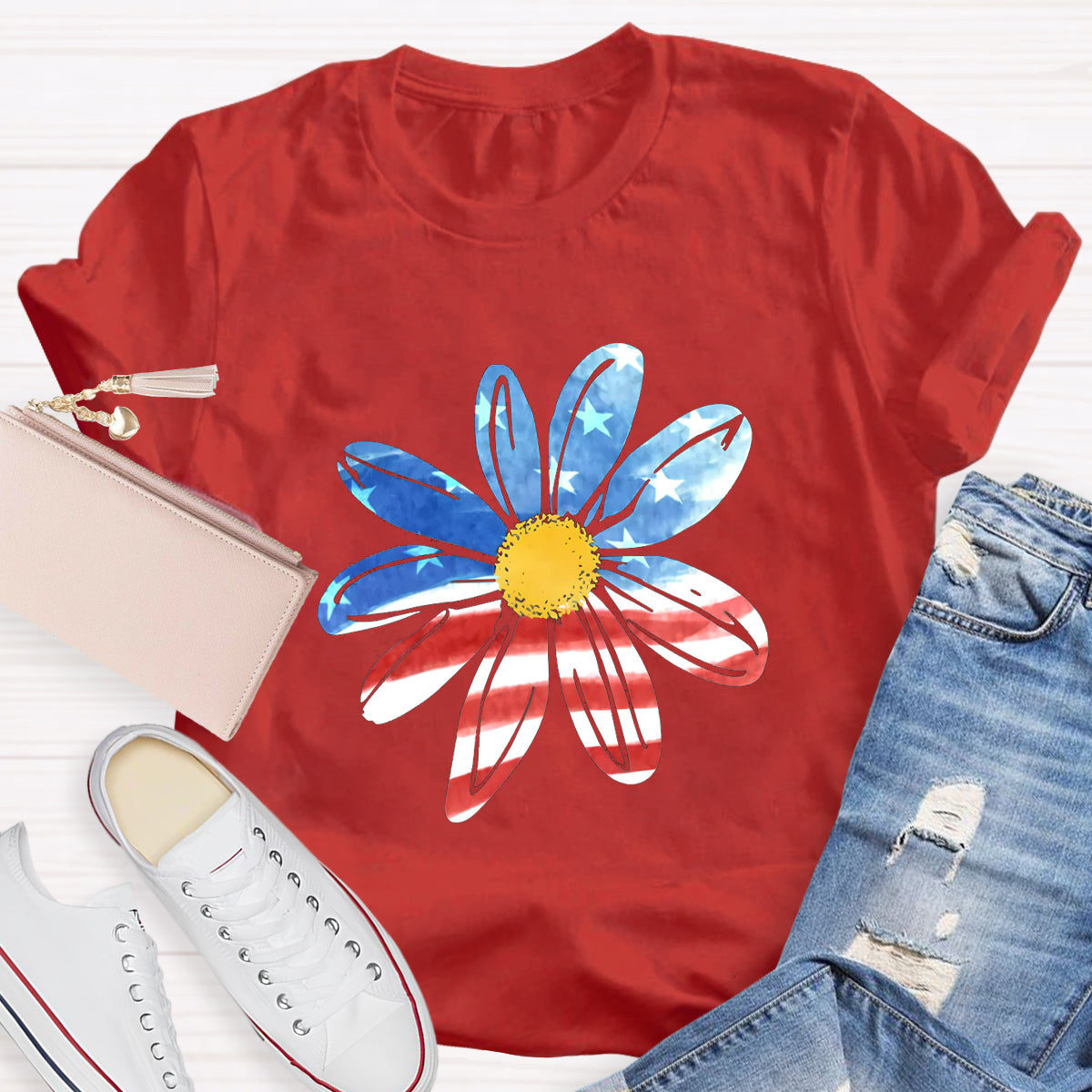 Patriotic Sunflower T-Shirt