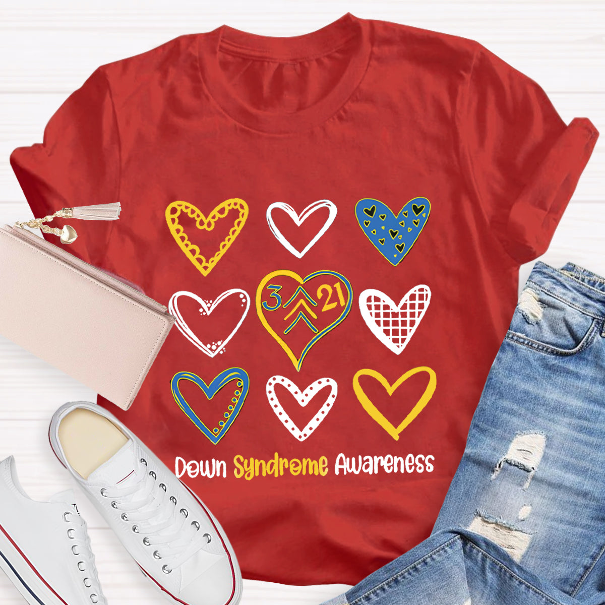 Down Syndrome Awareness Heart T-Shirt