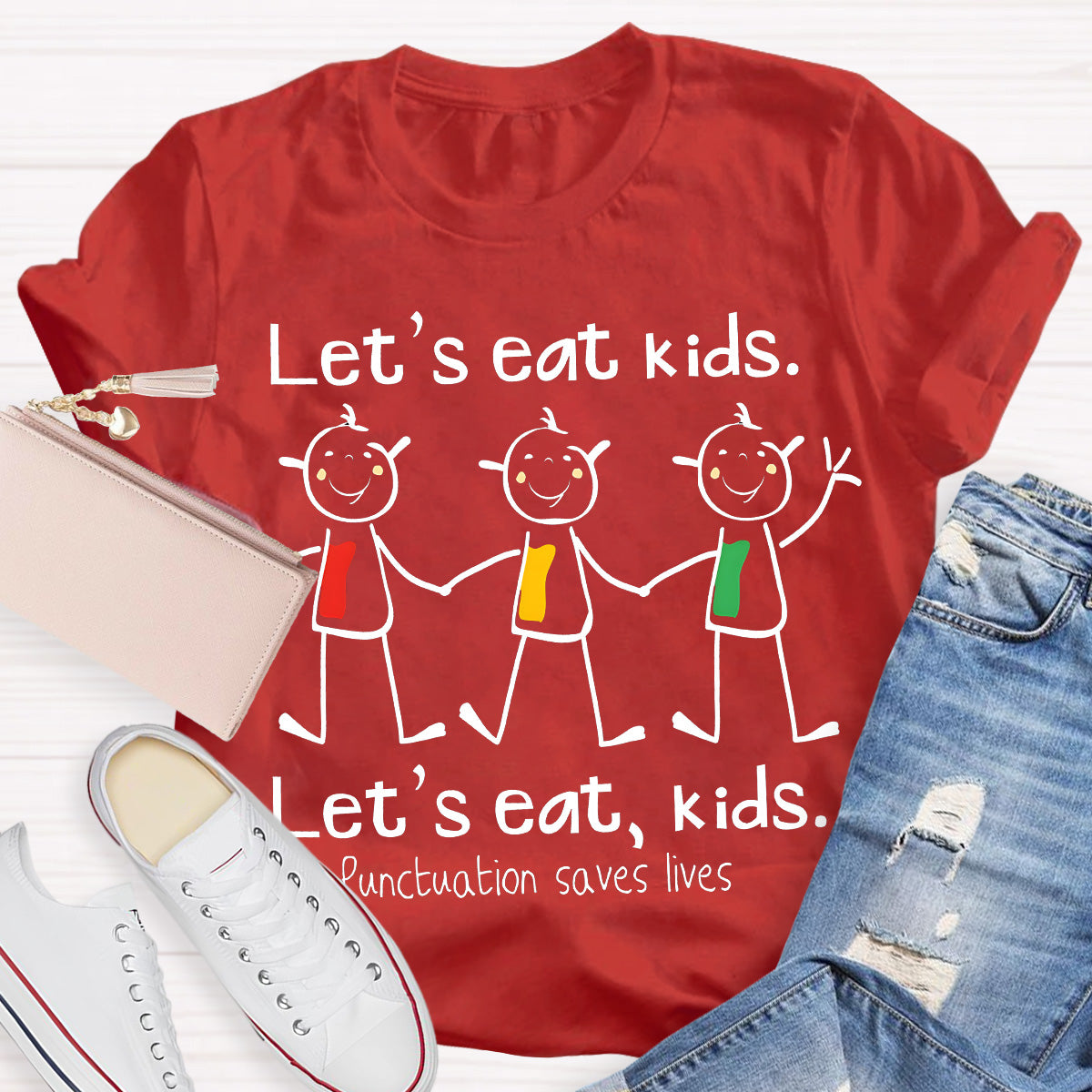 Let‘s Eat Kids Teacher T-Shirt