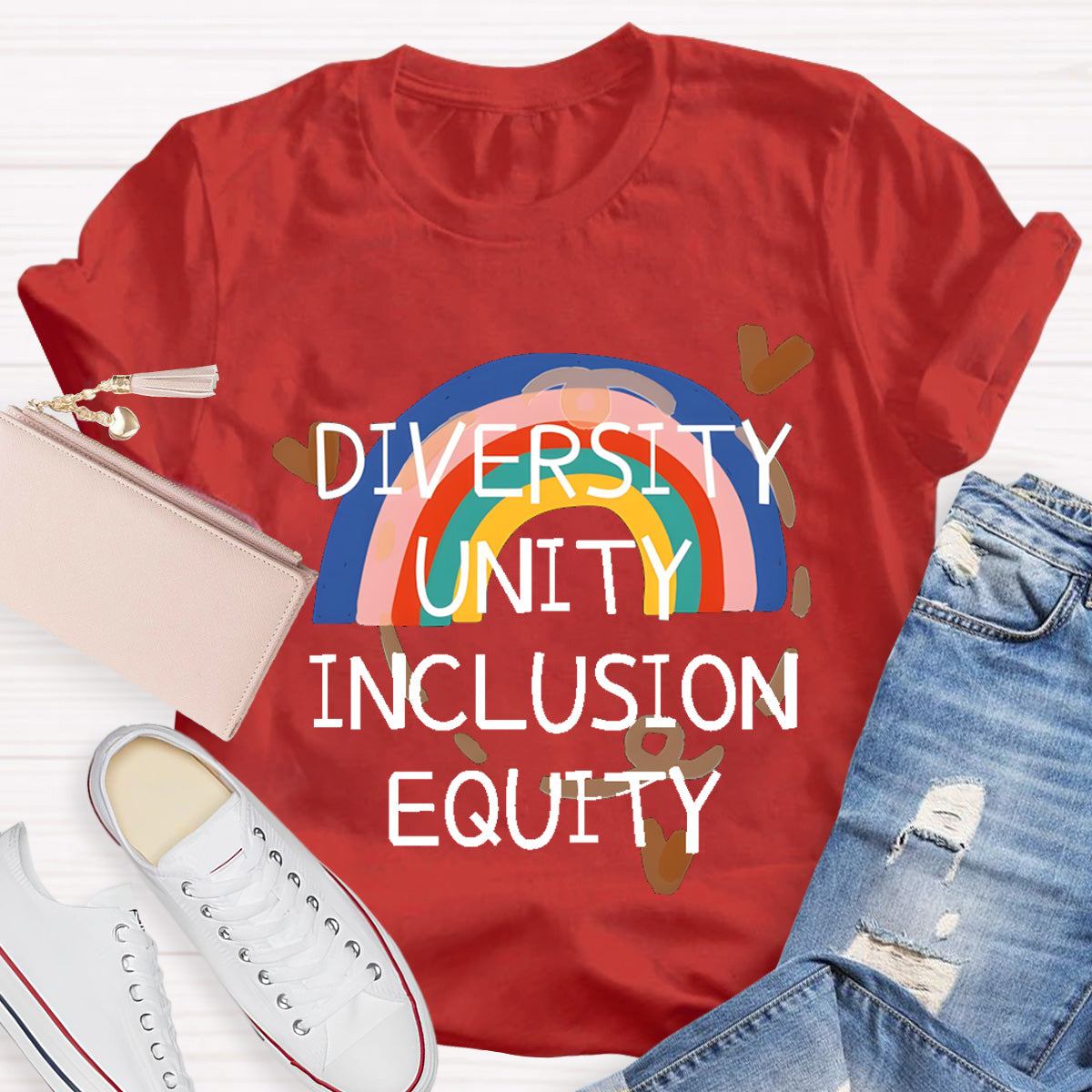 Diversity Unity Inclusion Equity Rainbow T-Shirt