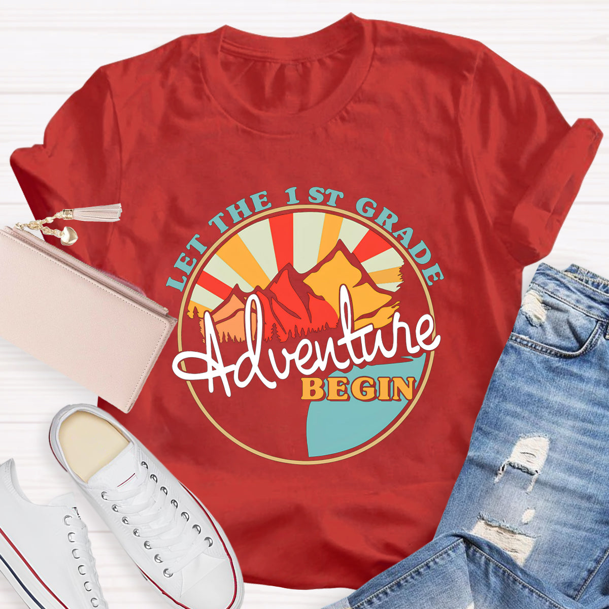 Personalized Let The 1st Grade Adventure Begin Teacher T-Shirt
