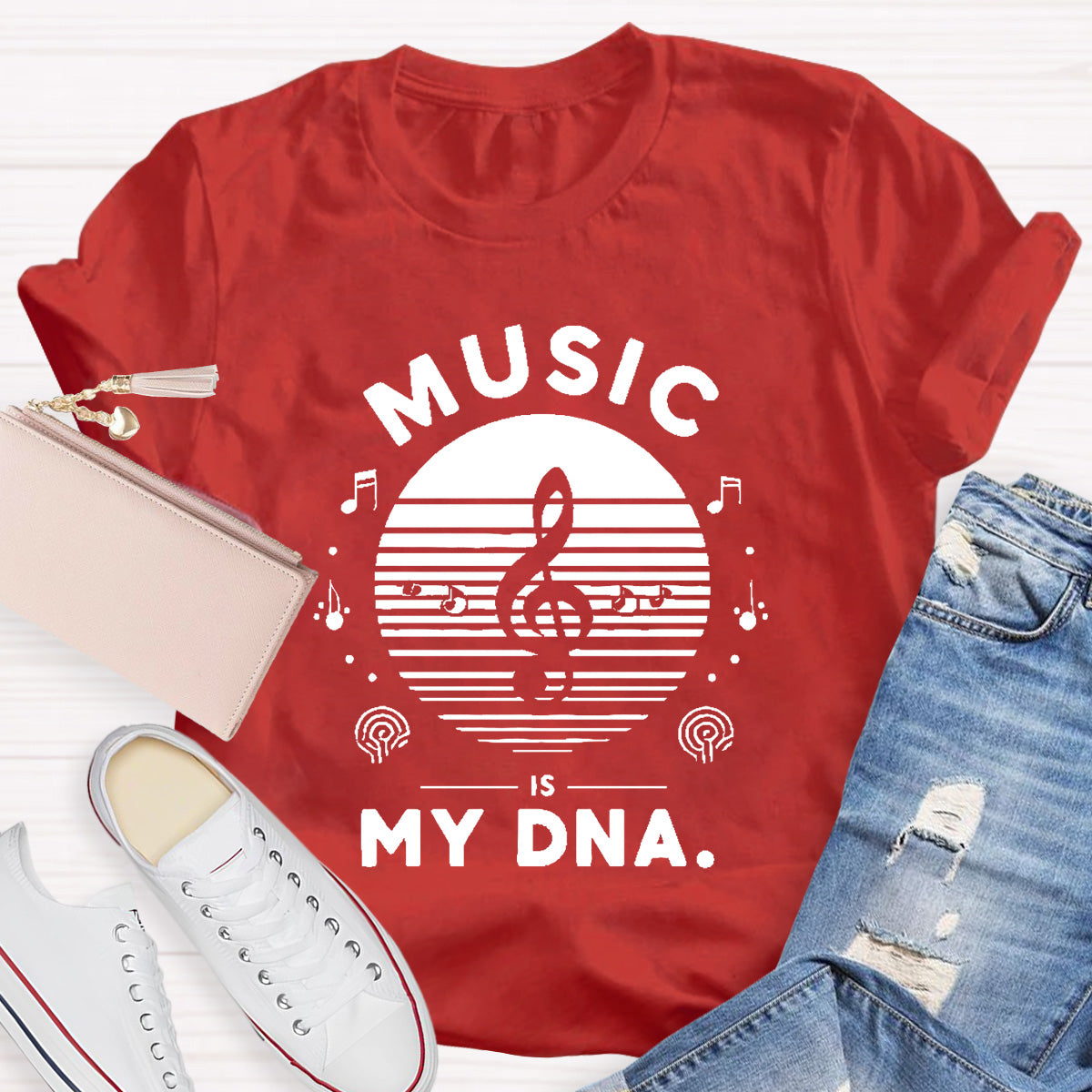 Music Is My Dna Teacher T-Shirt