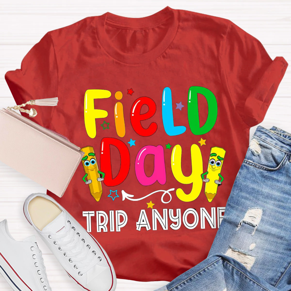 Field Day Pencil Teacher T-Shirt