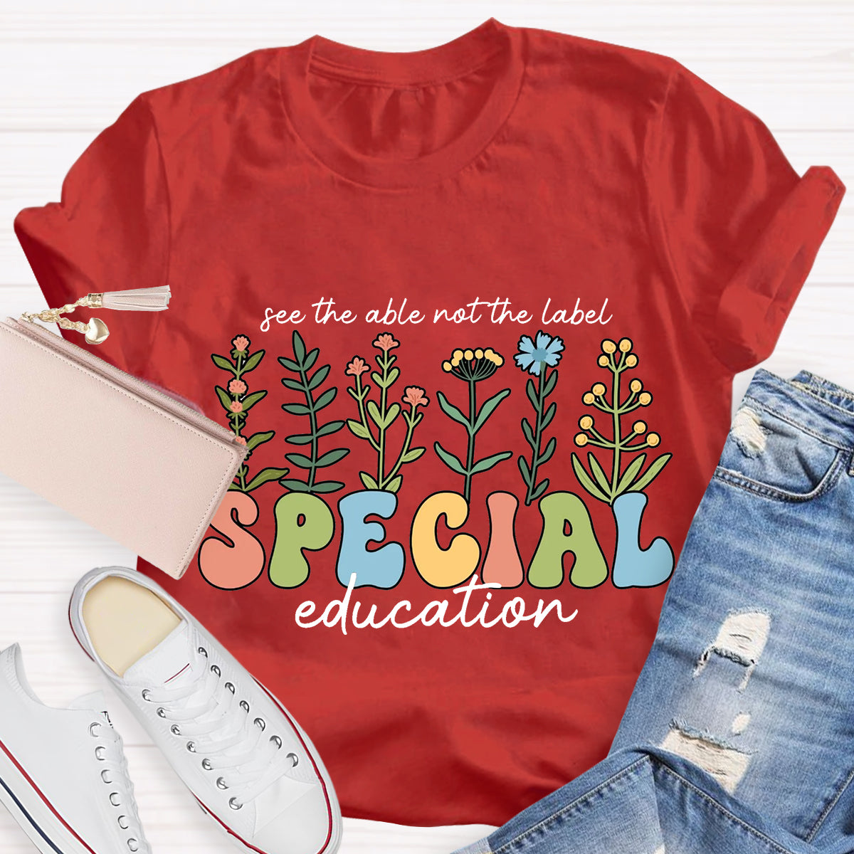 See The Able Not the Label Special Education Teacher T-Shirt