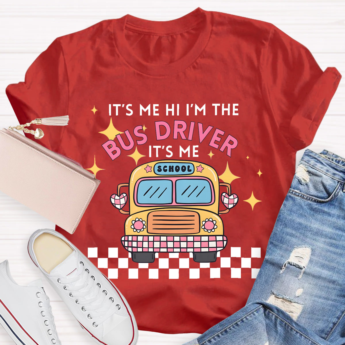 It's Me Hi I'm The School Bus Driver T-Shirt