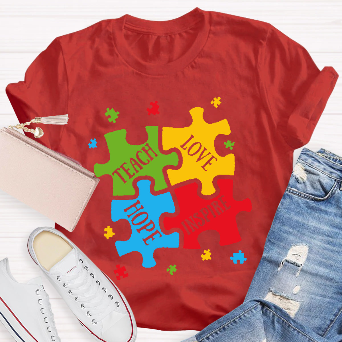 Teach Love Hope Inspire Teacher T-Shirt