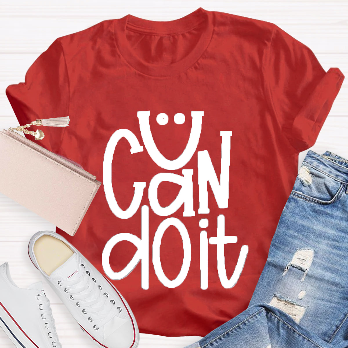 Can Do It Smile Teacher T-Shirt
