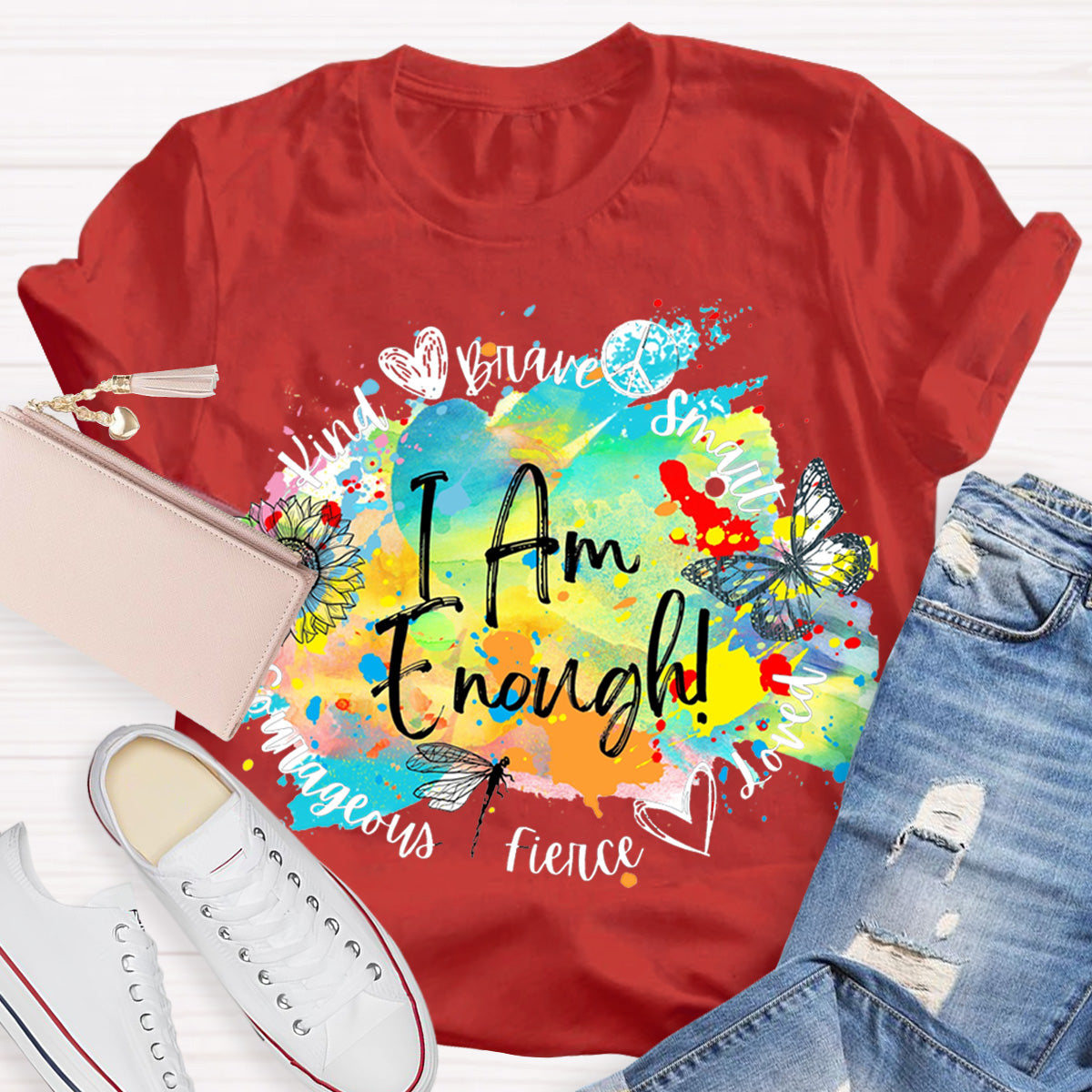 I Am Enough Mental Health Matters Teacher T-Shirt