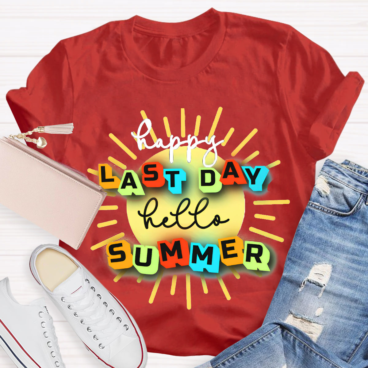 Happy Last Day Hello Summer Teacher T-Shirt