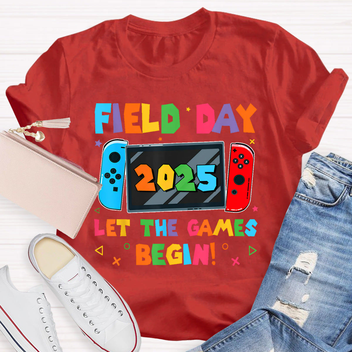 Personalized Year Field Day Let The Games Begin  Teacher T-Shirt