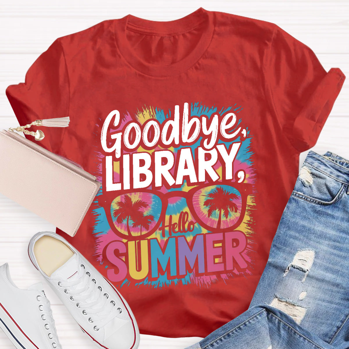 Goodbye Library Hello Summer Teacher T-Shirt