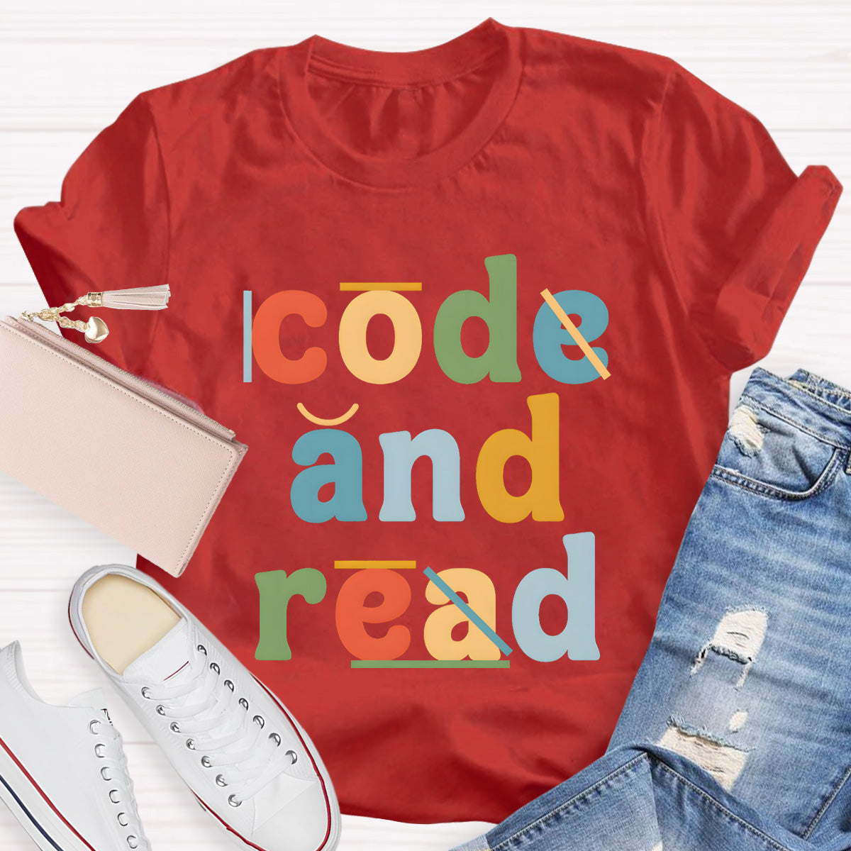 Code And Read Crammer Teacher T-Shirt