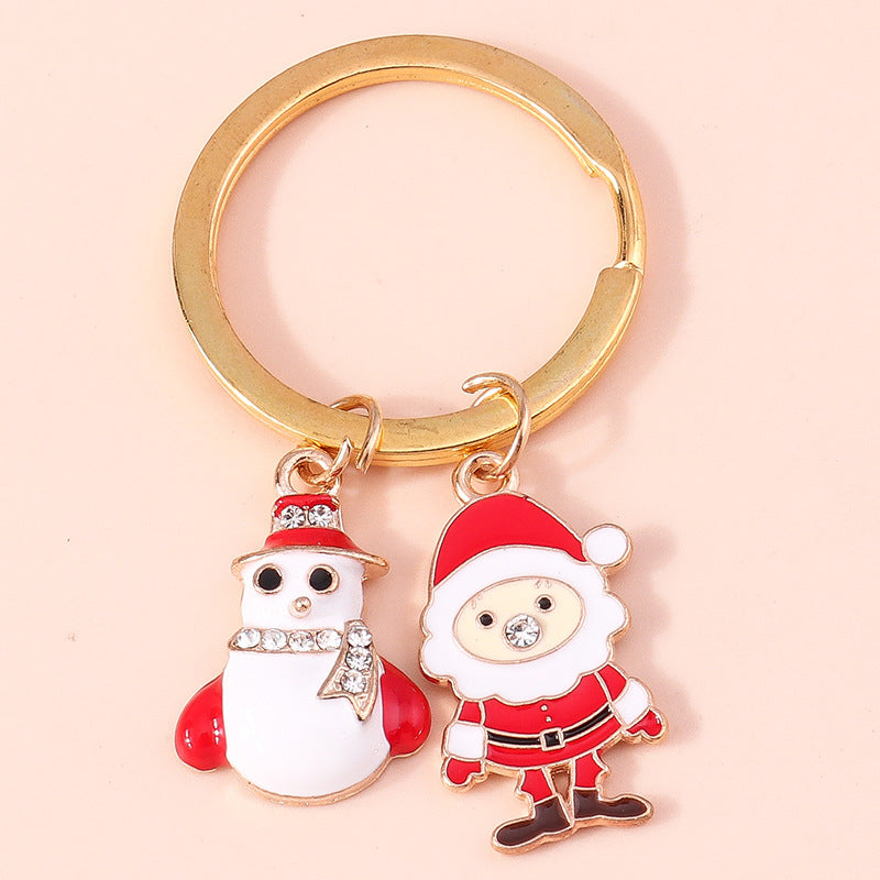 Christmas Keychain Santa Claus Christmas Tree