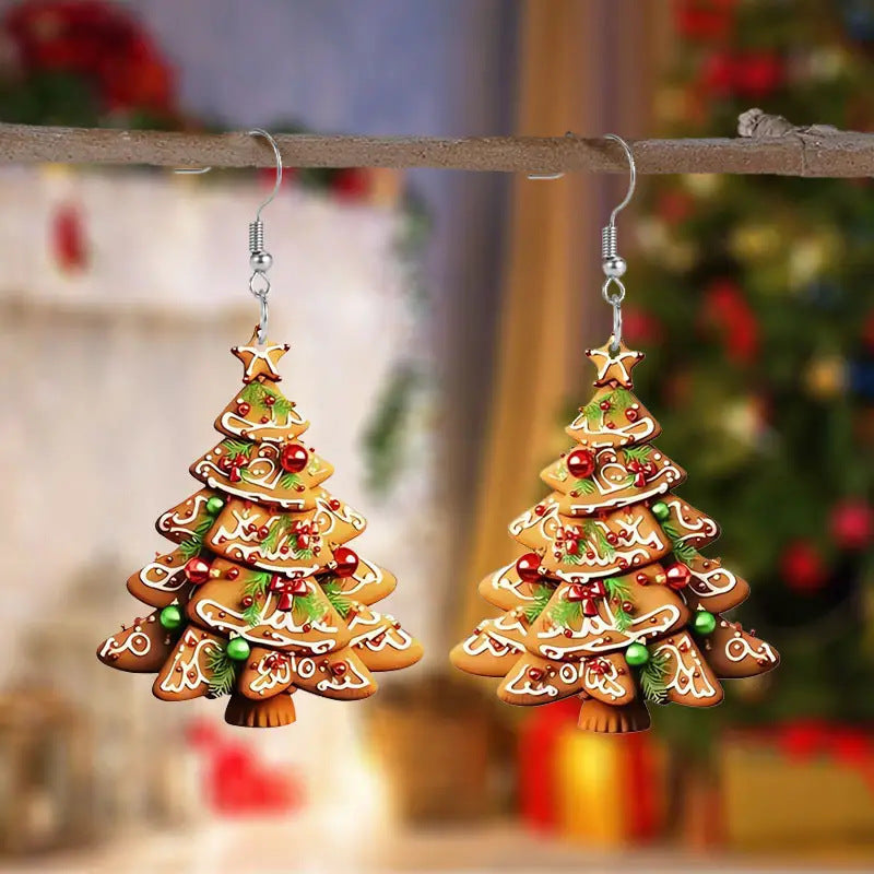 Cookie Christmas Tree Acrylic Earrings