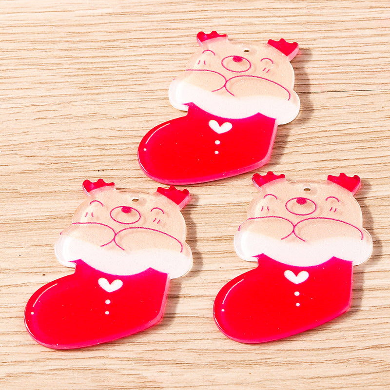 Creatively Designed Christmas Tree Sock Snowman Ornaments