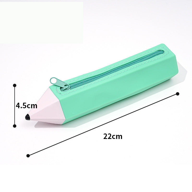 Silicone Material Large Capacity Stationery Storage Pouch For Students