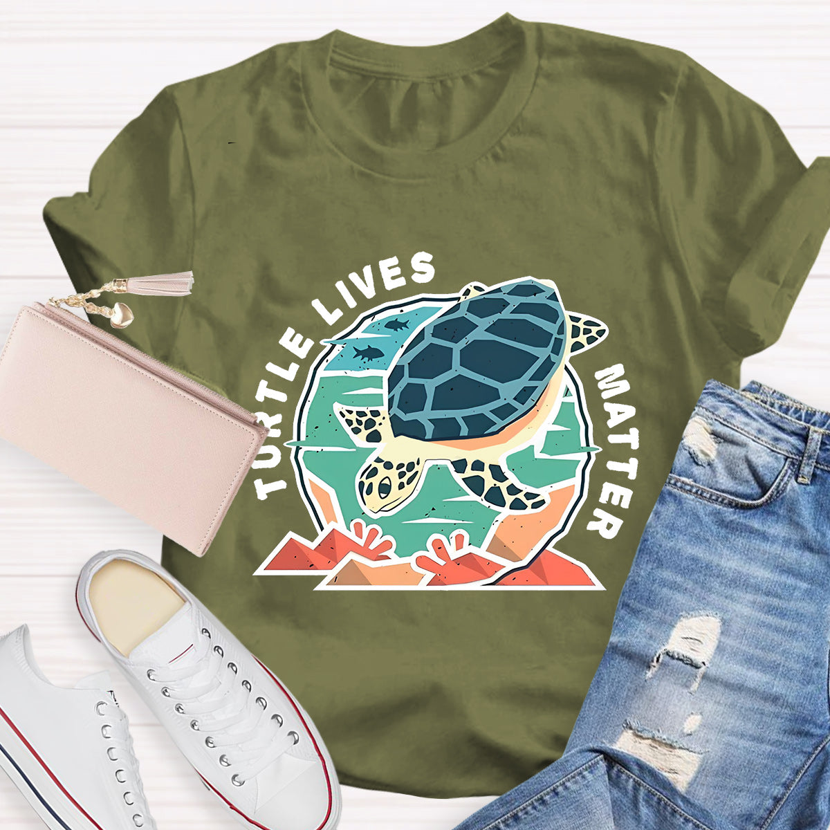 Turtle Lives Matter Teacher T-Shirt